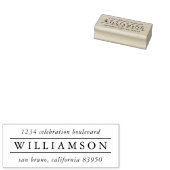 Klassieke typografie Familienaam Retouradres Rubberstempel (Gestempeld)