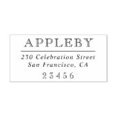 Klassieke typografie | Familienaam & Return-adres Rubberstempel (Afrduk)