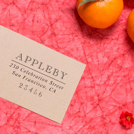 Klassieke typografie | Familienaam & Return-adres Rubberstempel