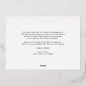 Klassieke typografie Foto Collage Black Kerstmis Folie Feestdagenkaart (Achterkant)