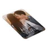 Klassieke Typografie Foto Weddenschap Save the Dat Magneet (Rechterzijde)