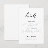 Klassieke typografie informatiekaartje (Voorkant / Achterkant)