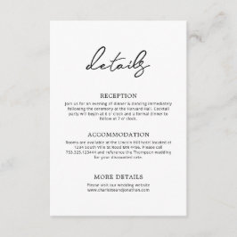 Klassieke typografie informatiekaartje