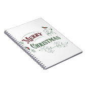 Klassieke typografie met Kerstmis tekst Notitieboek (Rechterzijde)