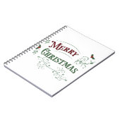 Klassieke typografie met Kerstmis tekst Notitieboek (Linkerzijde)