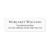 Klassieke typografie monogram professioneel adres etiket (Voorkant)