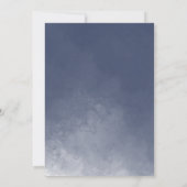 Klassieke typografie Navy Blue Smoke Sweet 16 Kaart (Achterkant)