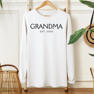 Klassieke typografie oma stichtingsjaar t-shirt