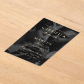 Klassieke typografie-overlay fotobruiloft acryl uitnodigingen (Laagn)