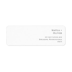 Klassieke typografie Return Address Label