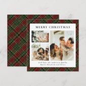 Klassieke typografie rood en groen | Foto van Kers Feestdagenkaart (Voorkant / Achterkant)