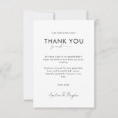 Klassieke Typografie Script Foto Bruiloft Bedankkaart (Voorkant)