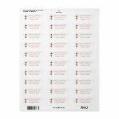 Klassieke typografie trendy boho bloem adres etiket (Full Sheet)