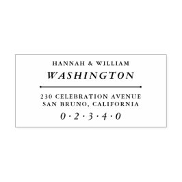 Klassieke Typografie Trouwnamen & Retouradres Rubberstempel