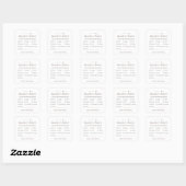 Klassieke typografie voedselallergie waarschuwing vierkante sticker (Vel)