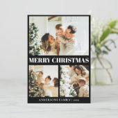 Klassieke Typografie Vrolijke Kerstvakantie Kaart (Staand voorkant)