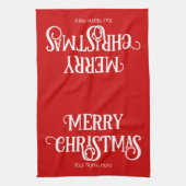 Klassieke Typografische Kerst Keukenhanddoek (Verticaal)