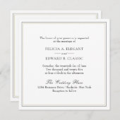 Klassieke Typografische Square Weddenschap Kaart (Voorkant / Achterkant)