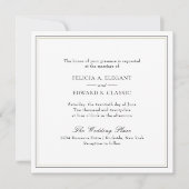 Klassieke Typografische Square Weddenschap Kaart (Voorkant)