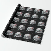 Klassieke UFO Kerstman Alien Kerstmis Cryptid  Cadeaupapier (Uitgerold)