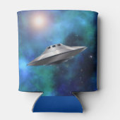 Klassieke UFO-vliegende schok in buitenruimteschei Blikjeskoeler (Achterkant)