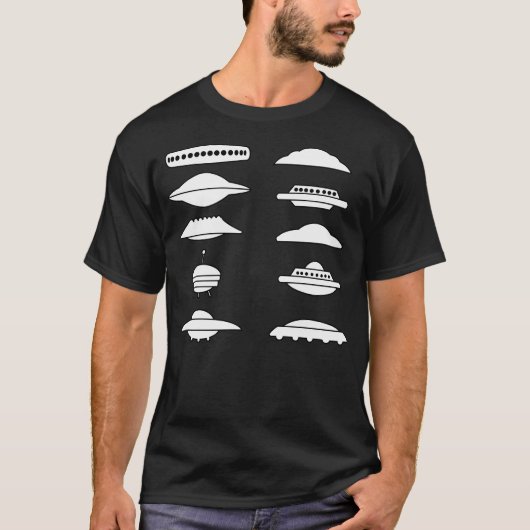 Klassieke UFO-vormen T-shirt (Voorkant)