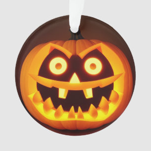 Klassieke uitgeholde pompoen griezelig Halloween Ornament