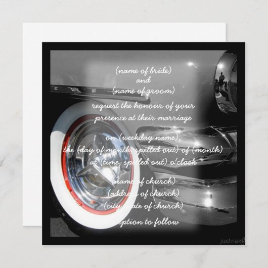 klassieke uitnodiging (Voorkant / Achterkant)