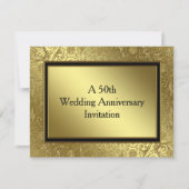 Klassieke uitnodiging 4.25x5.5 voor gouden bruilof (Voorkant)