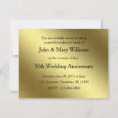 Klassieke uitnodiging 4.25x5.5 voor gouden bruilof (Achterkant)