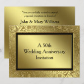 Klassieke uitnodiging 55-jarig huwelijksjubileum 5 (Voorkant / Achterkant)