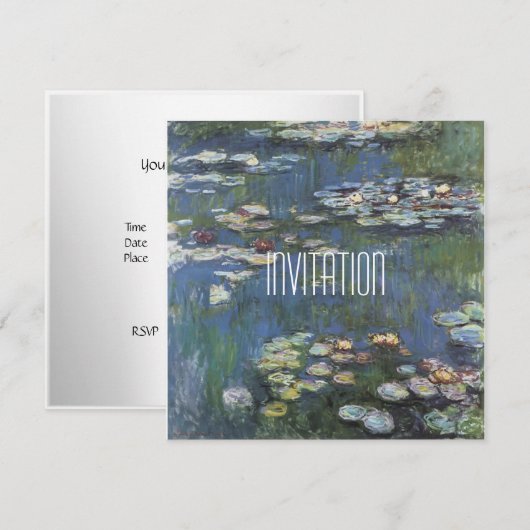 Klassieke uitnodiging Art Monet (Voorkant / Achterkant)