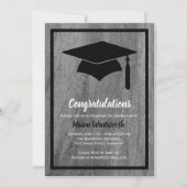 Klassieke uitnodiging tot Afstuderen van graniet (Voorkant)