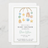 Klassieke uitnodiging tot Baby shower (Voorkant / Achterkant)