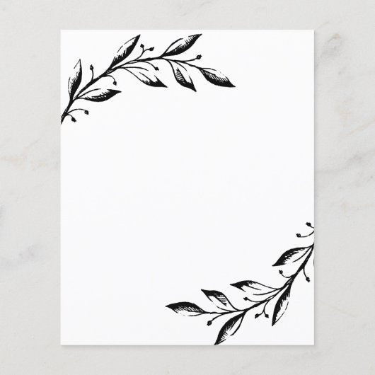 Klassieke uitnodiging tot bruiloft ceremonie. flyer (Achterkant)