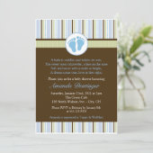 Klassieke uitnodiging tot het Baby shower van de F (Staand voorkant)