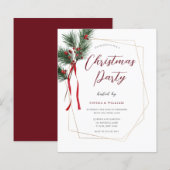 Klassieke uitnodiging tot Lijst voor kerstfeestdag (Voorkant / Achterkant)