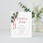 Klassieke uitnodiging tot Lijst voor kerstfeestdag (Staand voorkant)