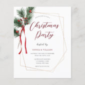 Klassieke uitnodiging tot Lijst voor kerstfeestdag (Voorkant)