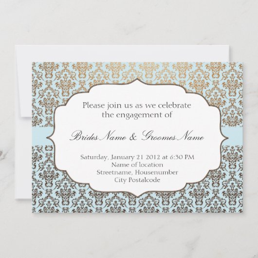 Klassieke uitnodiging tot weddenschap tussen Damas (Voorkant)