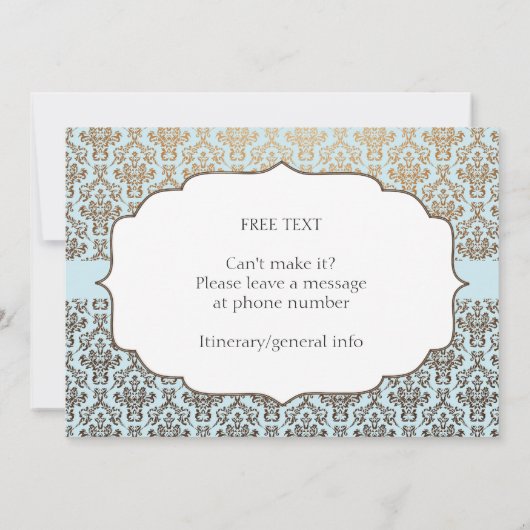 Klassieke uitnodiging tot weddenschap tussen Damas (Achterkant)