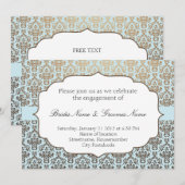 Klassieke uitnodiging tot weddenschap tussen Damas (Voorkant / Achterkant)