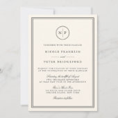 Klassieke uitnodiging tot weddenschappen in zwart- (Voorkant)