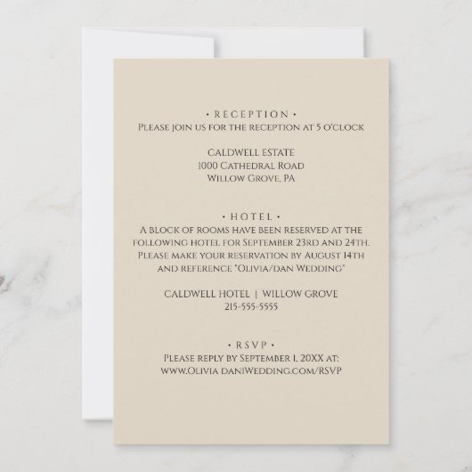 Klassieke uitnodiging tot weddenschappen in zwart- (Achterkant)