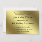 Klassieke uitnodiging voor 50-jarig huwelijksjubil (Achterkant)
