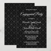 Klassieke uitnodiging voor Black Pattern (Voorkant / Achterkant)