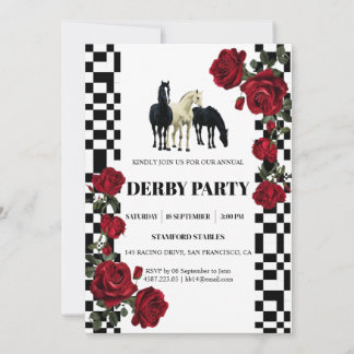 Klassieke uitnodiging voor een Kentucky Derby-fees