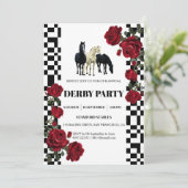 Klassieke uitnodiging voor een Kentucky Derby-fees (Staand voorkant)