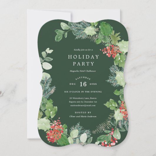 Klassieke uitnodiging voor feestdag (Voorkant)