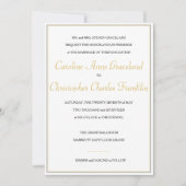 Klassieke uitnodiging voor gouden bruiloft (Voorkant)